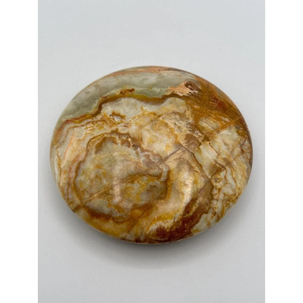 Natural Banded Onyx Votive Candle Holder Polished Stone Tealight Earth Tone